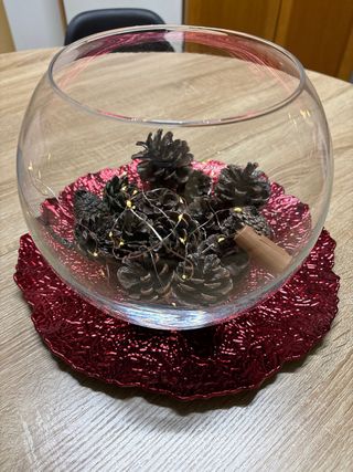 Decoración Navideña Piñas Vidrio