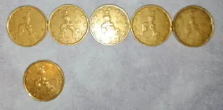 6 Monedas de 20 céntimos de Euro