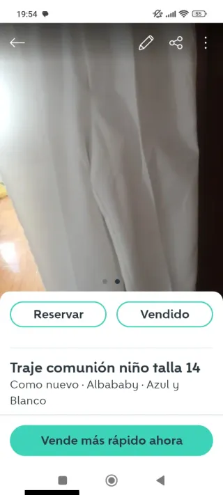 Traje de comunión niño talla 14 Albababy