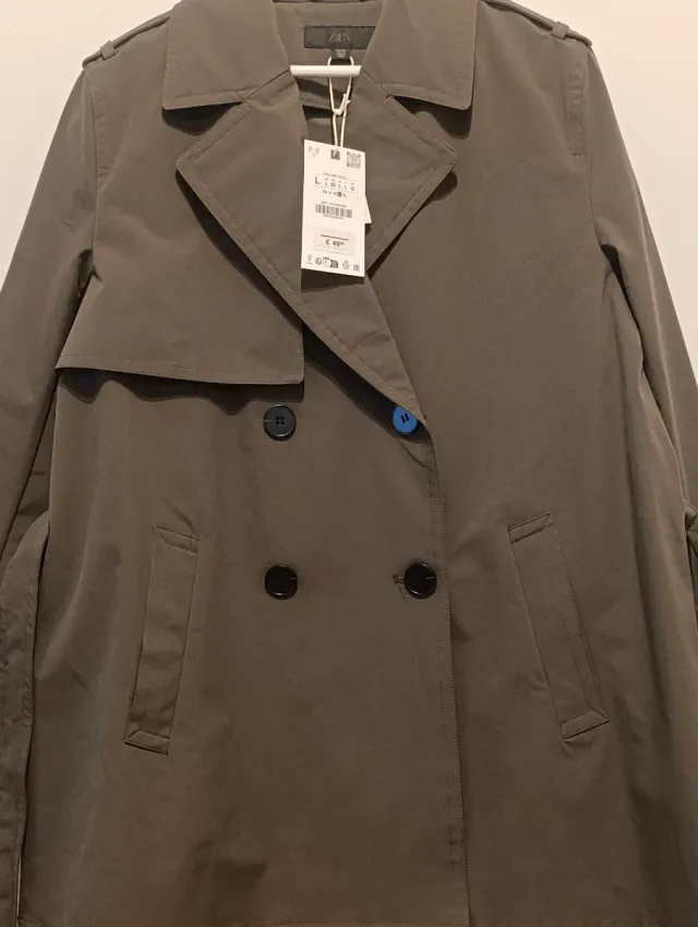 Trench Zara water repellent Verde Oliva