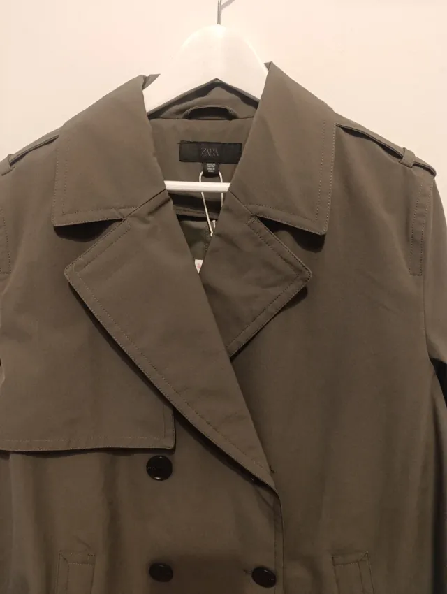 Trench Zara water repellent Verde Oliva
