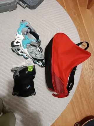 Pack Patines Oxelo 32a35 + Protecciones SX+bolsa