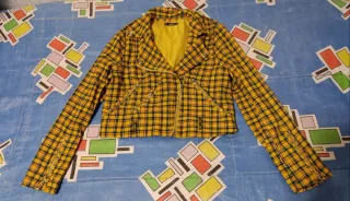 Chaqueta cuadros amarilla