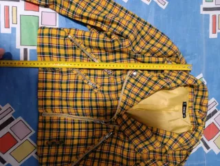 Chaqueta cuadros amarilla