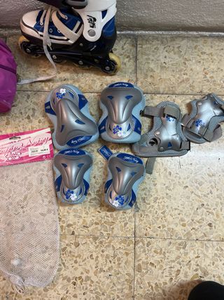 Patines en línea talla 34-37 + protecciones