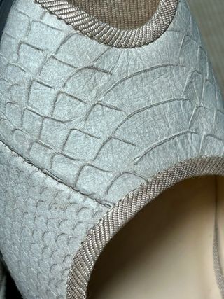 Zapatos Peep Toe Piel Serpiente Beige Talla 37.5