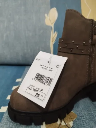 Botines mujer gris/marrón talla 36