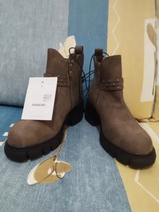 Botines mujer gris/marrón talla 36