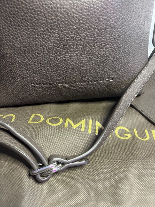 Bolso Adolfo Dominguez Gris Piel