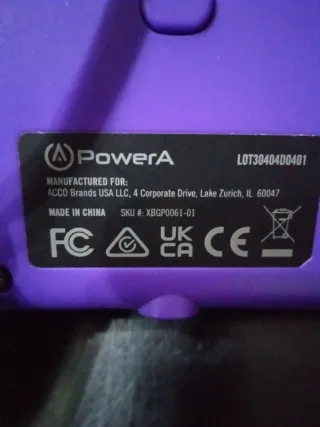 Mando Xbox One PowerA Cable Negro/Morado