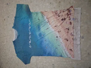 Camiseta con estampado de playa .Banglades