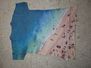 Camiseta con estampado de playa .Banglades