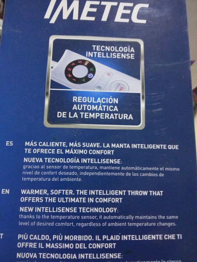 Manta Eléctrica IMETEC XL Beige/Marrón 150*90cm