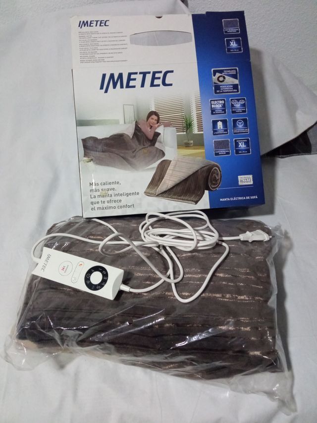 Manta Eléctrica IMETEC XL Beige/Marrón 150*90cm