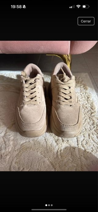 Zapatos de plataforma beige