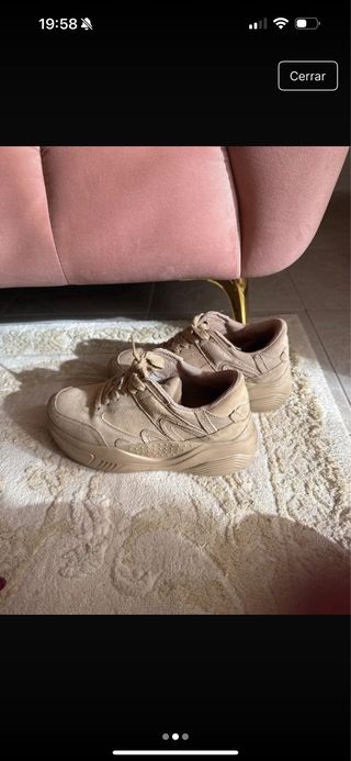 Zapatos de plataforma beige