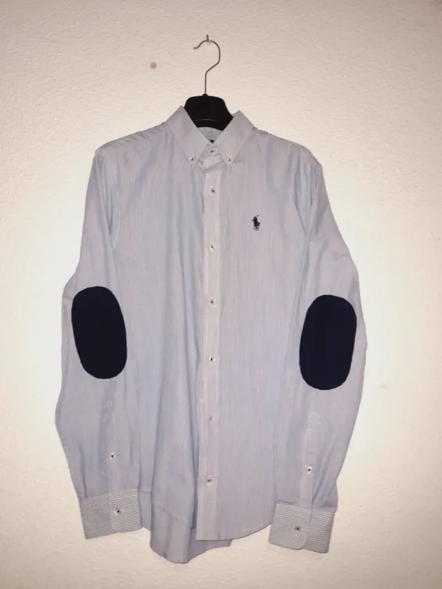 Camisa Polo Ralph Lauren Rayas Azul y Blanca