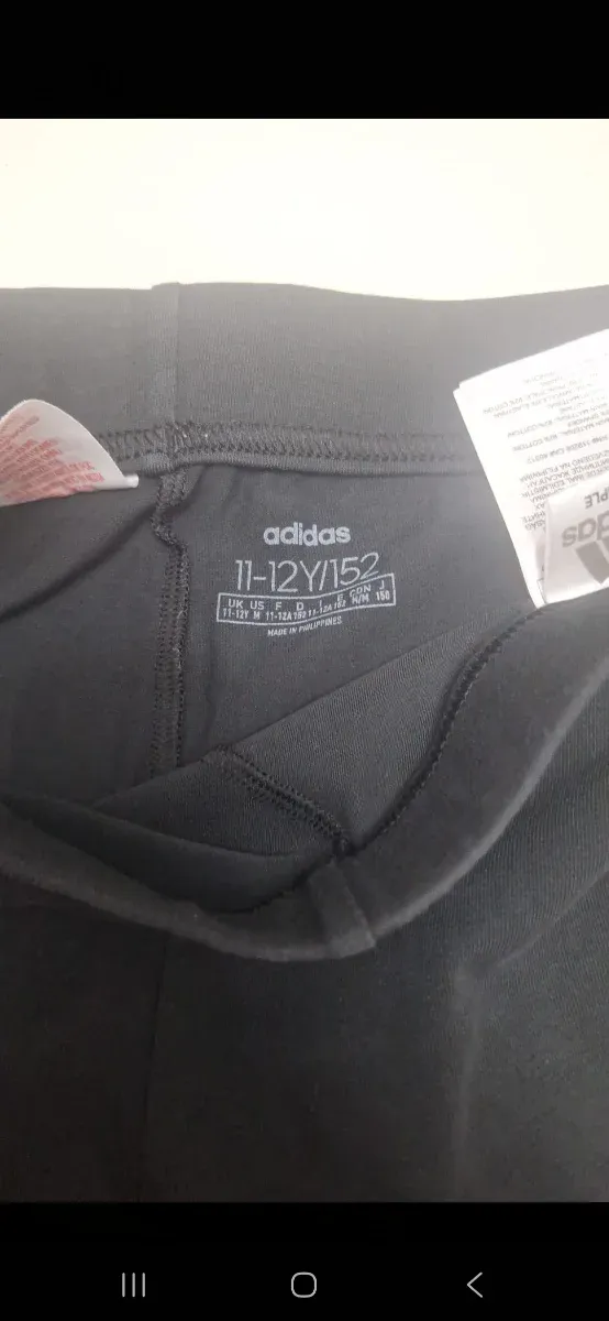 Mallas Adidas Niña Negras Talla 11-12 Años