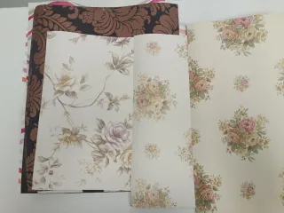 Lote de 9 papeles pintados de muestrario.