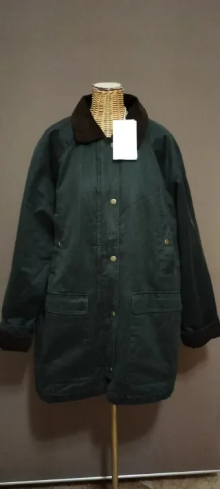 Parka encerada verde