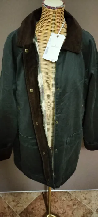 Parka encerada verde