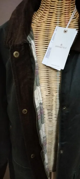 Parka encerada verde