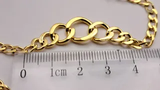 Gargantilla de oro 18k con eslabones entrelazados