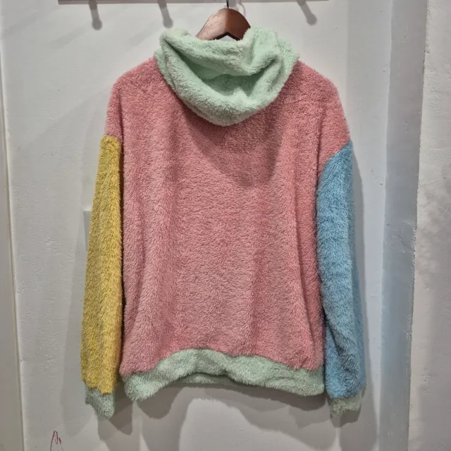 Sudadera peluda multicolor