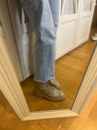 Botas Uterqüe Piel Beige.