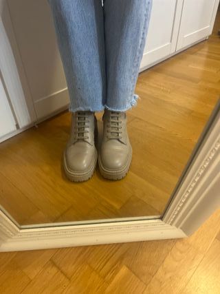 Botas Uterqüe Piel Beige.