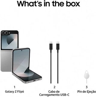 Samsung Galaxy Z Flip6, FLIP 6, F741B 5G 12GB RAM 256GB, RICONDIZIONATTO con segni minimi, Dual Sim Shadow Silver Enterprise Edition