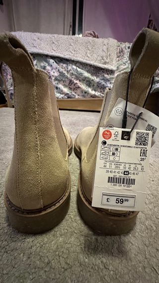 Botas de ante beige invierno