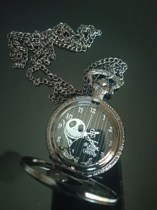 Reloj Bolsillo Pesadilla Antes de Navidad Negro