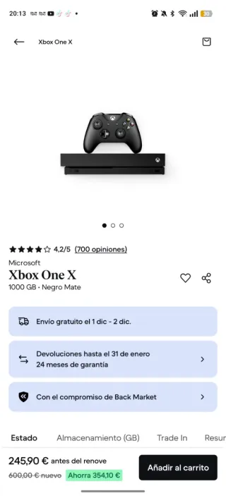 Xbox One 1TB + 5 Juegos y 3 Mandos