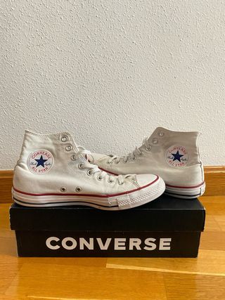 Converse de bota blancas