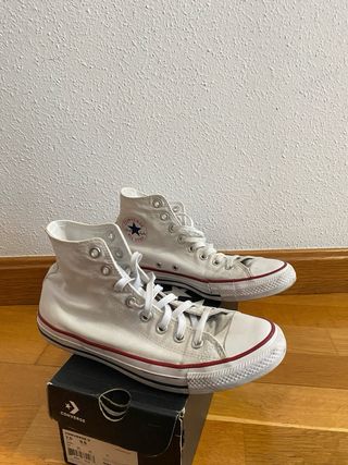 Converse de bota blancas