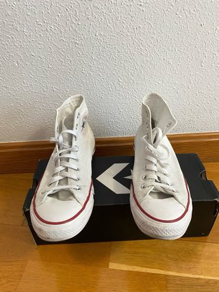 Converse de bota blancas