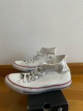 Converse de bota blancas