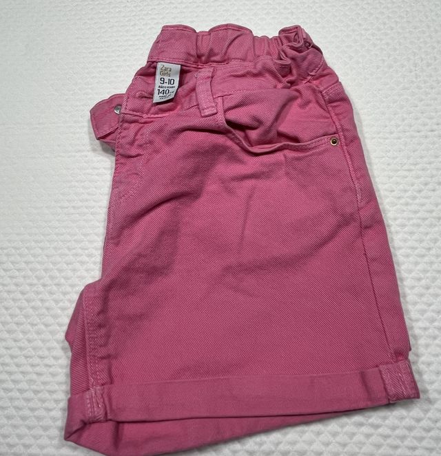Zara Pantalón Corto Rosa Niña T. 9-10