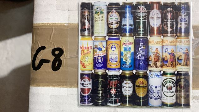 Lattine di birra da collezione vuote