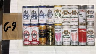 Lattine di birra da collezione vuote