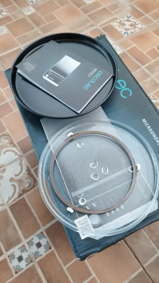 Plato microondas 31,5 cm + base y bandeja Cecotec