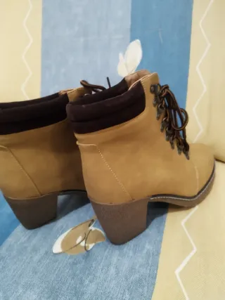 Botines mujer beige/marrón talla 40