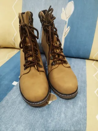 Botines mujer beige/marrón talla 40