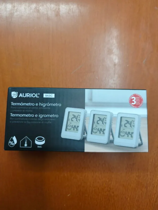 Termómetro e Higrómetro AURIOL (3 uds)