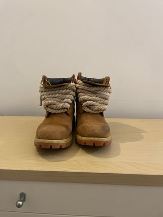 Timberland Stivali Marroni con Laccio Corda