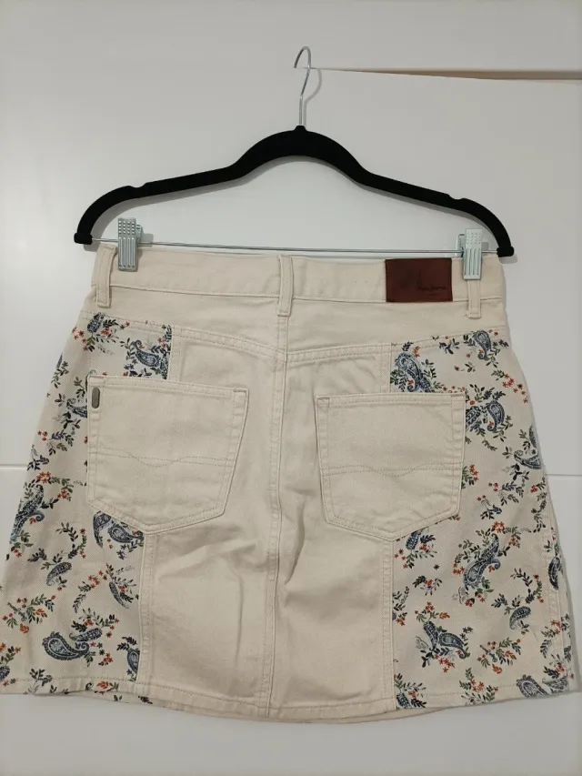 Falda Pepe Jeans Beige Estampada