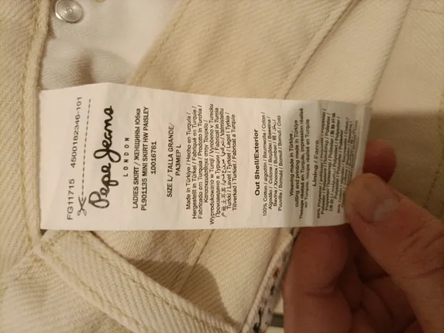 Falda Pepe Jeans Beige Estampada