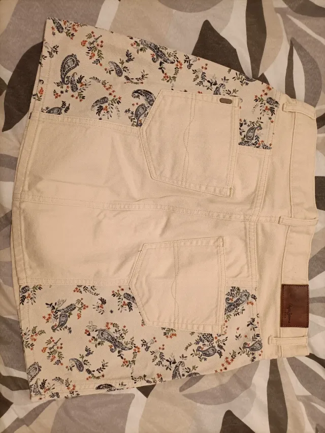 Falda Pepe Jeans Beige Estampada