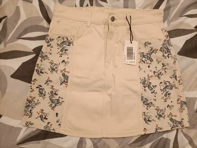 Falda Pepe Jeans Beige Estampada
